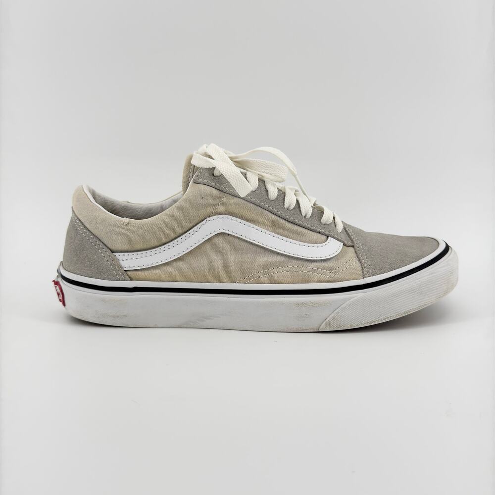 Vans Old Skool Womens Mens Gray Suede Canvas Skate Shoes